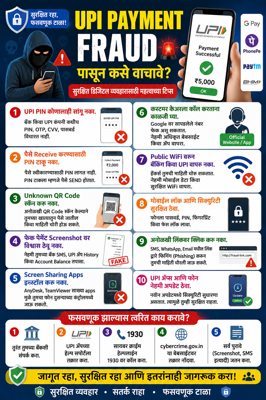 UPI Payment Scam पासून कसे वाचावे? Online Fraud टाळण्यासाठी 10 सुरक्षित उपाय